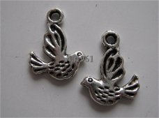 bedeltje/charm vogels:vogeltje klein - 14x11 mm