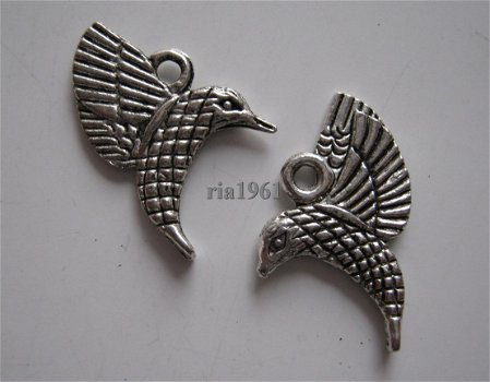 bedeltje/charm vogels:kolibri - 19x16 mm - 1