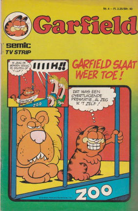 Garfield slaat weer toe Semic TV Strip Nr. 4 - nr. 1