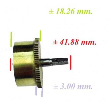 Veer trommel = Franse pendule = zonder veer =25675 - 2