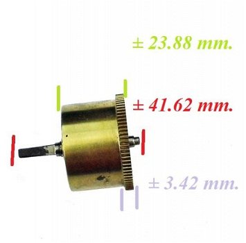 Veer trommel = Franse pendule = zonder veer =25676 - 2