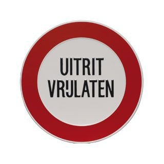 inrit ( uitrit ) vrijlaten verbodsborden - 1