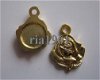 bedeltje/charm bloem:roos goud - 20 mm - 1 - Thumbnail