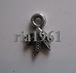 bedeltje/charm blaadjes :mini-blaadjes -12x8 mm - 1