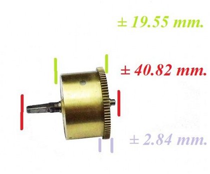 = Veer trommel = Franse pendule =zonder veer= 25714 - 2