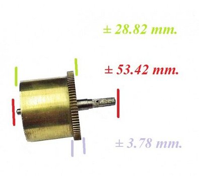 Veer trommel = Franse pendule = zonder veer =25715 - 2