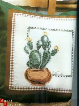 borduurpatroon 2999 twee kussens met cactus - 1