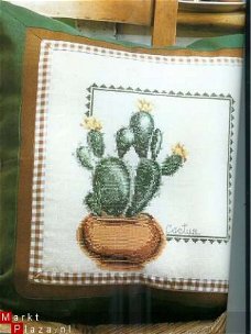 borduurpatroon 2999 twee kussens met cactus