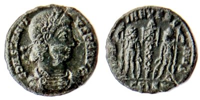 Romeinse munt Constantius Sear 3998 - 0