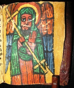 Koptisch Manuscript (19e eeuw) 3 miniaturen Psalter Bijbel - 6