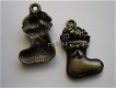 bedeltje/charm kerst:kerstlaars brons - 20x14 mm - 1 - Thumbnail