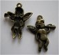 bedeltje/charm kerst:jongensengel brons - 28 x22 mm - 1 - Thumbnail