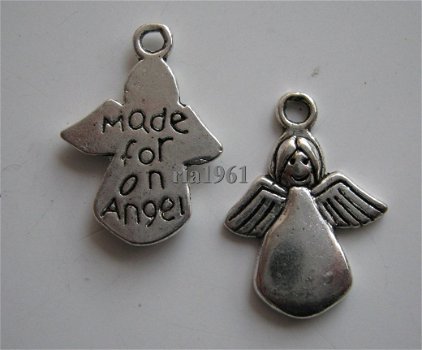 bedeltje/charm kerst:engeltje 02 - 18x13 mm - 1