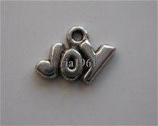 bedeltje/charm kerst:joy - 13 mm