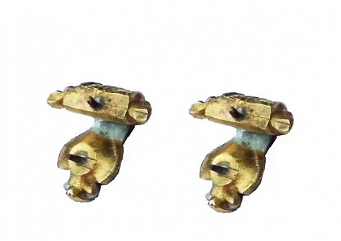 ===2 Klokstel ornamentjes = brons = oud === 25828 - 3