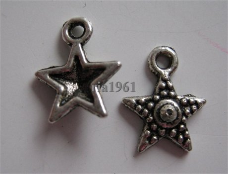 bedeltje/charm kerst:sterretje 4 - 13x10 mm - 1