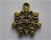 bedeltje/charm kerst:sneeuwster 03 goud - 20x16 mm - 1 - Thumbnail