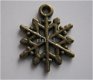 bedeltje/charm kerst:sneeuwster 06 brons - 20x16 mm - 1 - Thumbnail