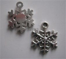 bedeltje/charm kerst:sneeuwster 09 - 18x15 mm