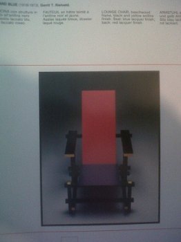 Originele ARTISTIEKE RED and BLUE / Mondriaan stoel - 8