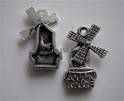 bedeltje/charm gebouw:molen - 20x14 mm - 1