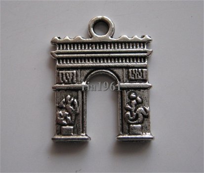 bedeltje/charm gebouw:arc de triomphe - 18x15 mm - 1