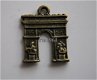 bedeltje/charm gebouw:arc de triomphe brons - 18x15 mm - 1 - Thumbnail