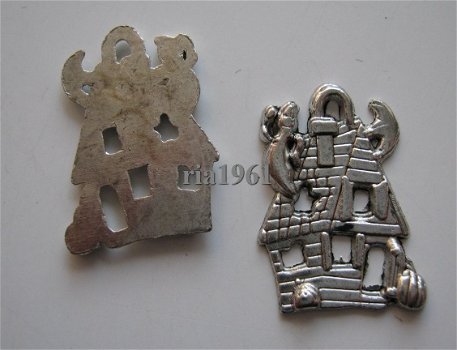 bedeltje/charm gebouw:spookhuis - 20x15 mm - 1