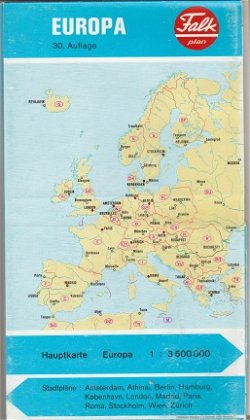 Autokaart Europa in Lederen Etui