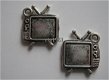 bedeltje/charm inboedel : televisie (plat)-15x13 mm - 1 - Thumbnail