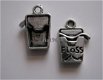 bedeltje/charm overig: flossdraad - 16x12 mm - 1 - Thumbnail