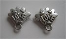 bedeltje/charm overig:handje love - 13x13 mm - 1 - Thumbnail