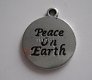 bedeltje/charm overig: peace on earth - 18 mm - 1 - Thumbnail