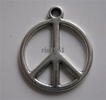 bedeltje/charm overig: peace - 21x16 mm - 1