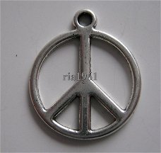 bedeltje/charm overig: peace - 21x16 mm