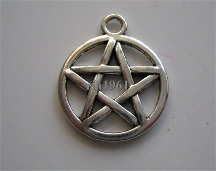 bedeltje/charm overig: pentagram - 17 mm - 1