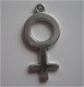 bedeltje/charm overig: symbool vrouw - 12x26 mm - 1 - Thumbnail