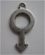 bedeltje/charm overig: man symbool - 12x26 mm - 1 - Thumbnail