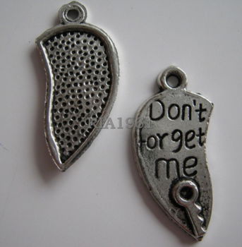 bedeltje/charm overig:don't forget me - 25x12 mm - 1