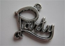 bedeltje/charm overig:party - 20x19 mm