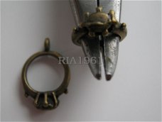 bedeltje/charm overig:(trouw)ring brons - 17x11 mm