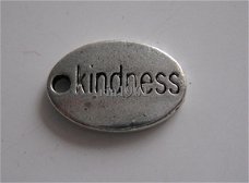 bedeltje/charm overig: kindness - 15x10 mm