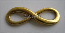 bedeltje/charm overig:infinity goud - 23x8 mm