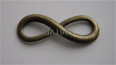 bedeltje/charm overig:infinity brons - 23x8 mm