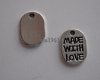 bedeltje/charm overig:made with love - 11 mm - 1 - Thumbnail