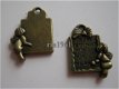 bedeltje/charm baby:geboorte tegel brons - 20x15 mm - 1 - Thumbnail