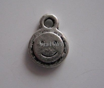 bedeltje/charm overig:mini-smile - 12x9 mm - 1