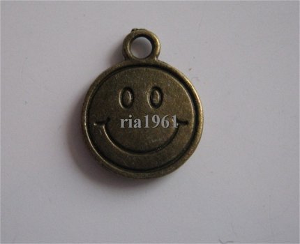 bedeltje/charm overig: smile 2 brons - 15x12 mm - 1