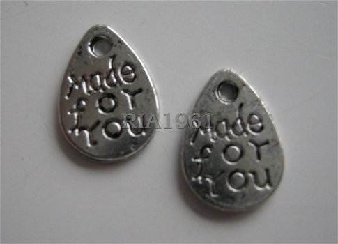 bedeltje/charm overig:made for you - 11 mm:10 voor 0,75 - 1