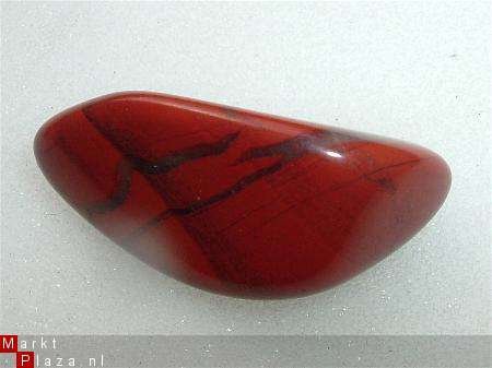 #25 Rode Jaspis Red Jasper Knuffel-trommelsteen - 1